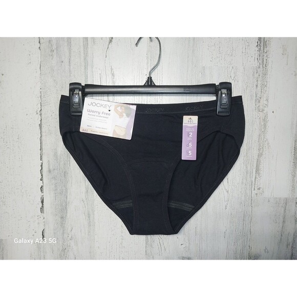 Jockey lot/4 Worry Free Period Bikini Underwear Black And Gray Lot Of 3 NWT - Picture 6 of 10